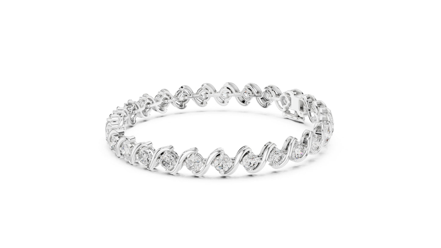Round Tennis Lab Grown Diamond Bracelet