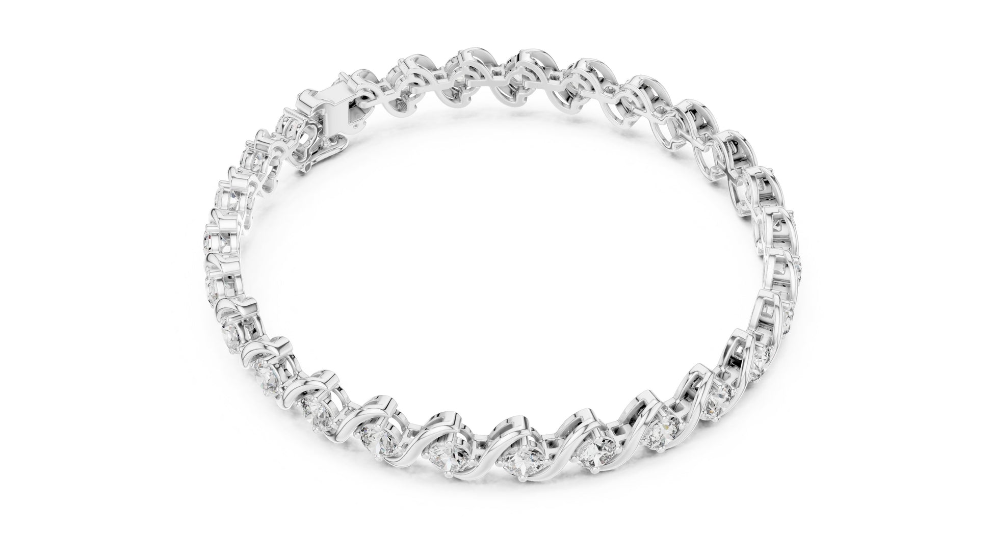 Round Tennis Lab Grown Diamond Bracelet