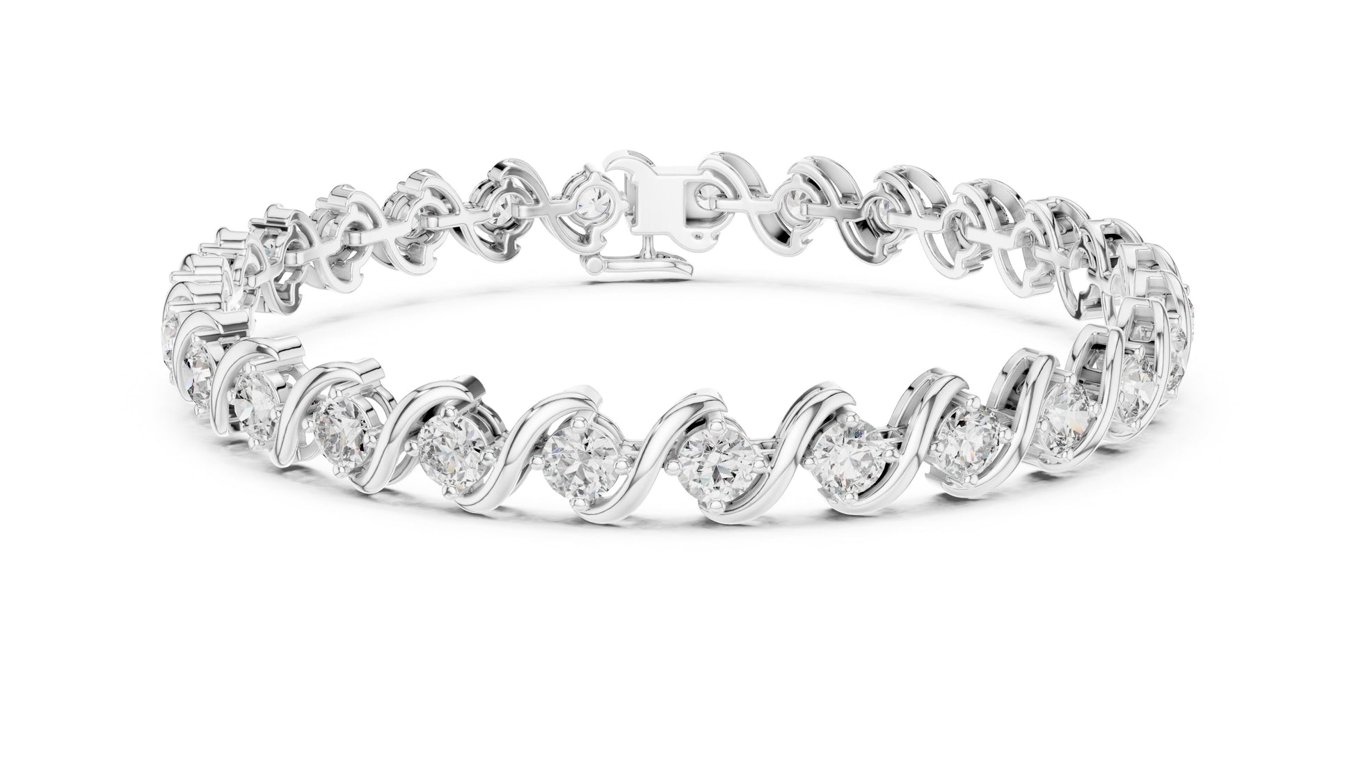 Round Tennis Lab Grown Diamond Bracelet
