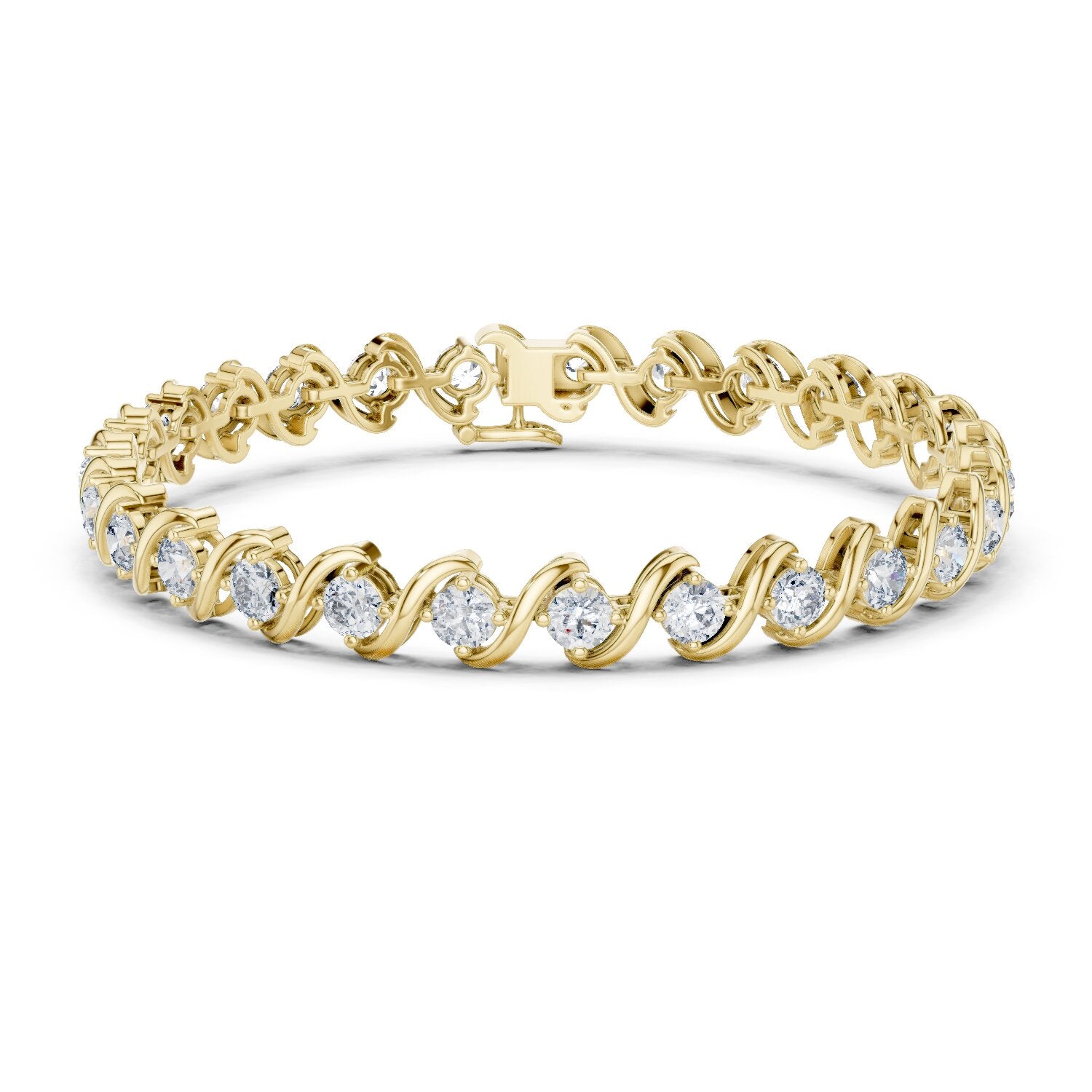 Round Tennis Lab Grown Diamond Bracelet