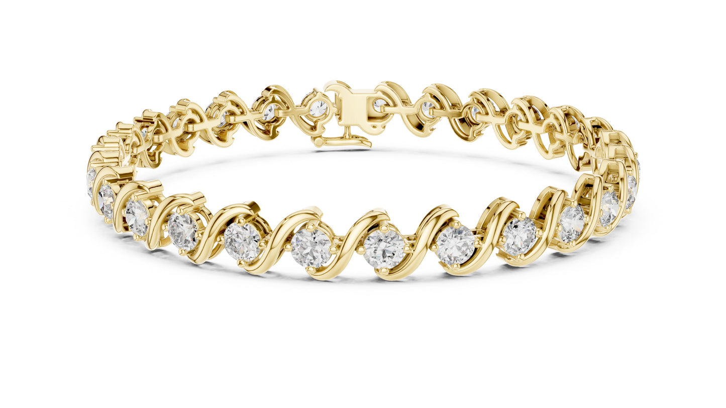 Round Tennis Lab Grown Diamond Bracelet