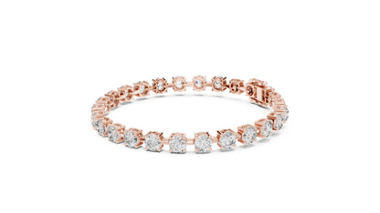 Round Tennis Lab Grown Diamond Bracelet