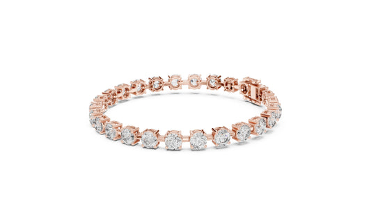 Round Tennis Lab Grown Diamond Bracelet