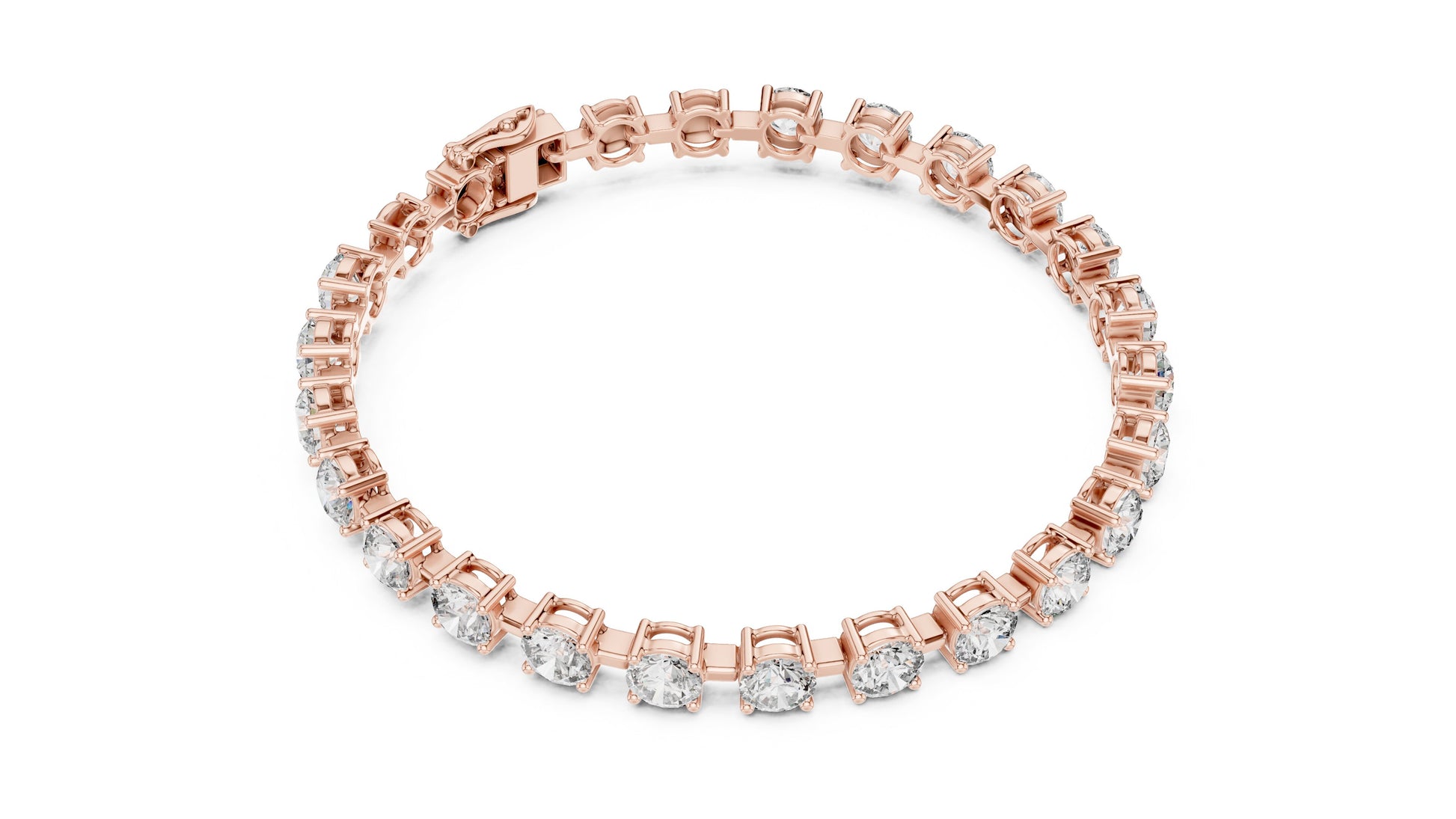 Round Tennis Lab Grown Diamond Bracelet