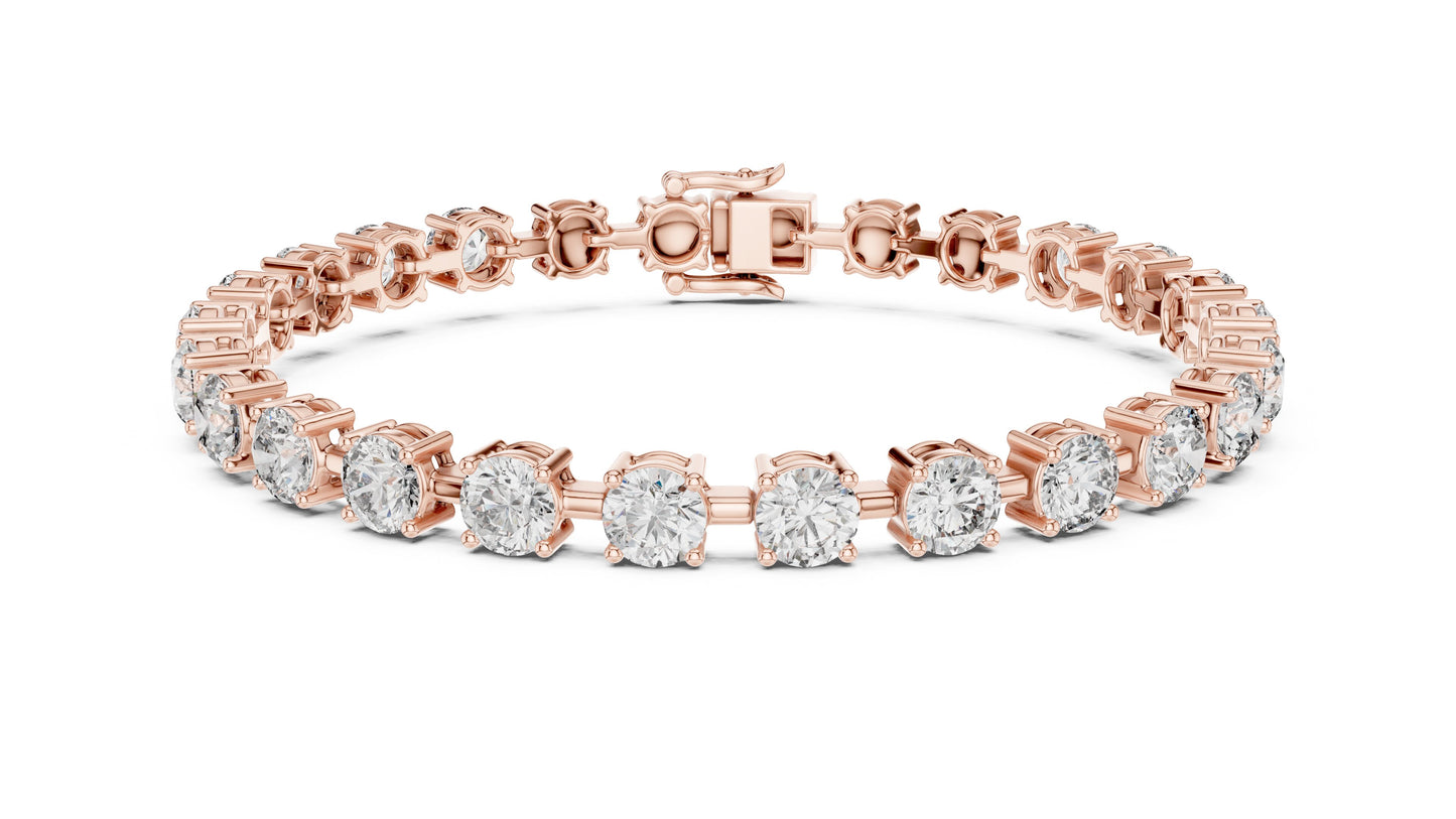 Round Tennis Lab Grown Diamond Bracelet