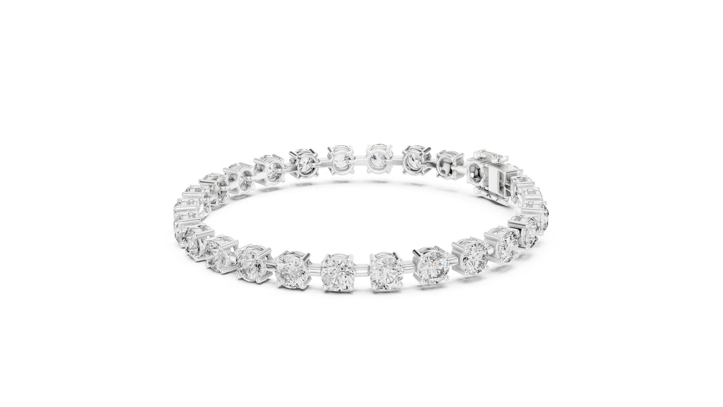 Round Tennis Lab Grown Diamond Bracelet