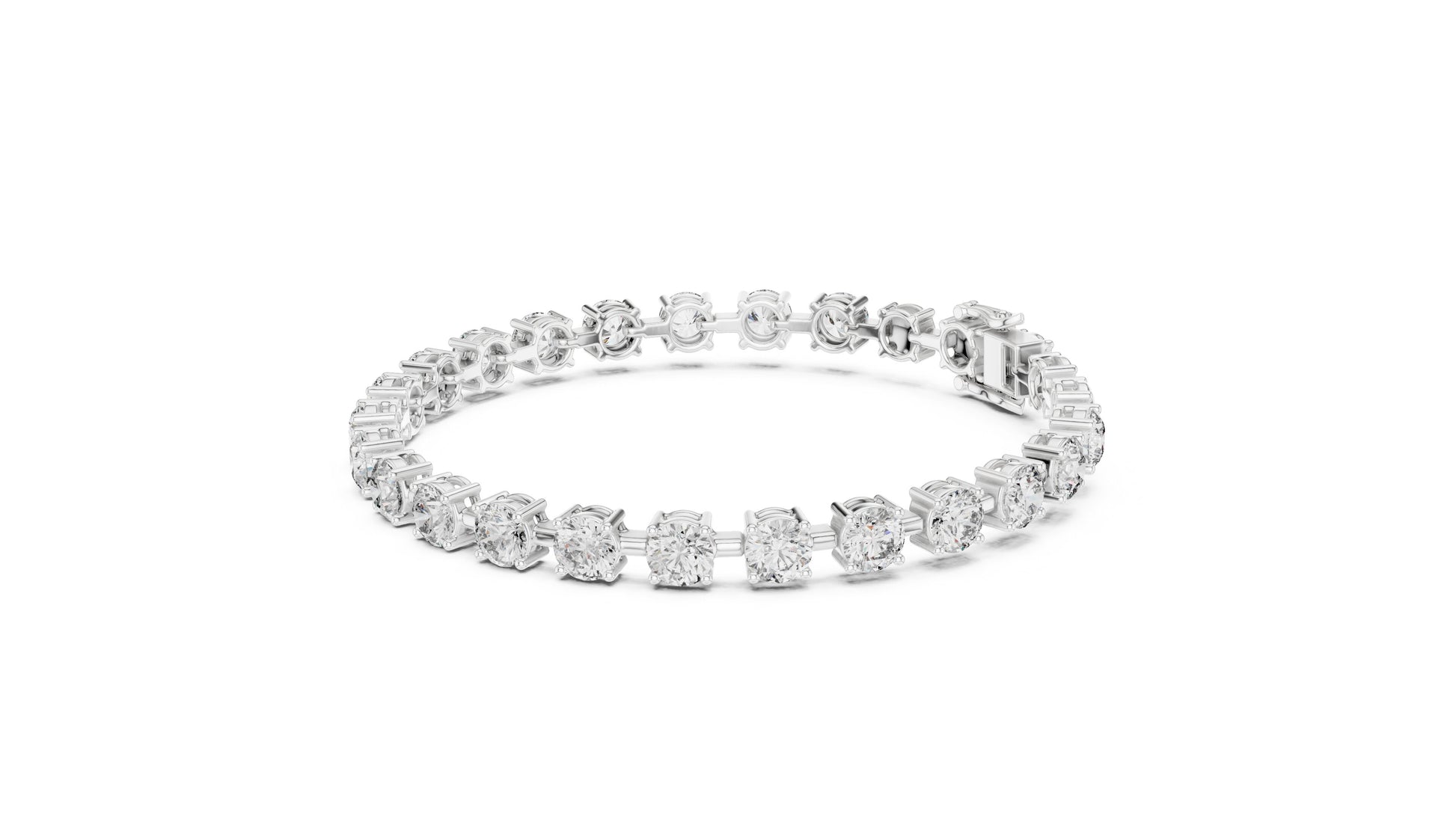 Round Tennis Lab Grown Diamond Bracelet