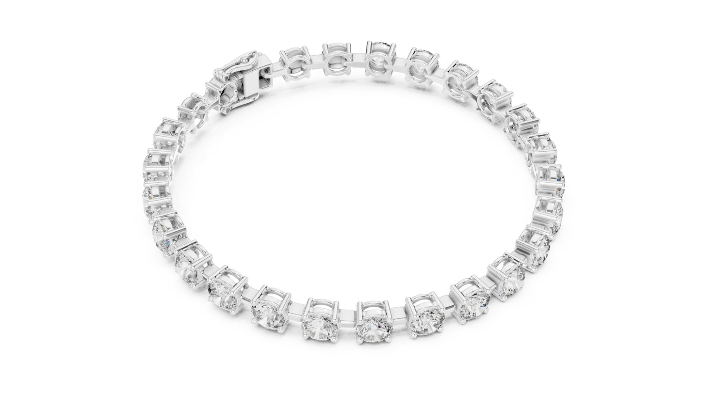 Round Tennis Lab Grown Diamond Bracelet