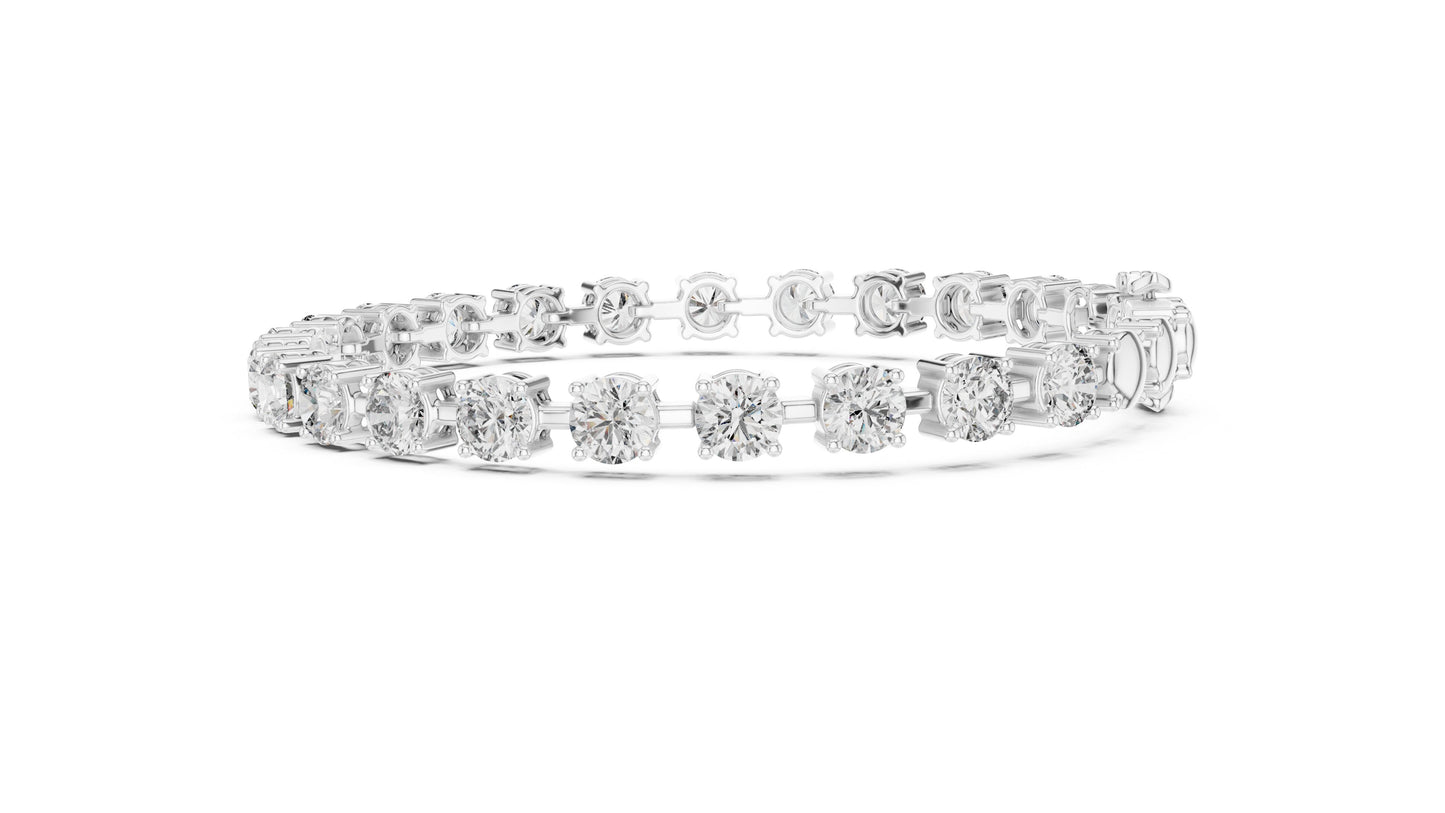 Round Tennis Lab Grown Diamond Bracelet