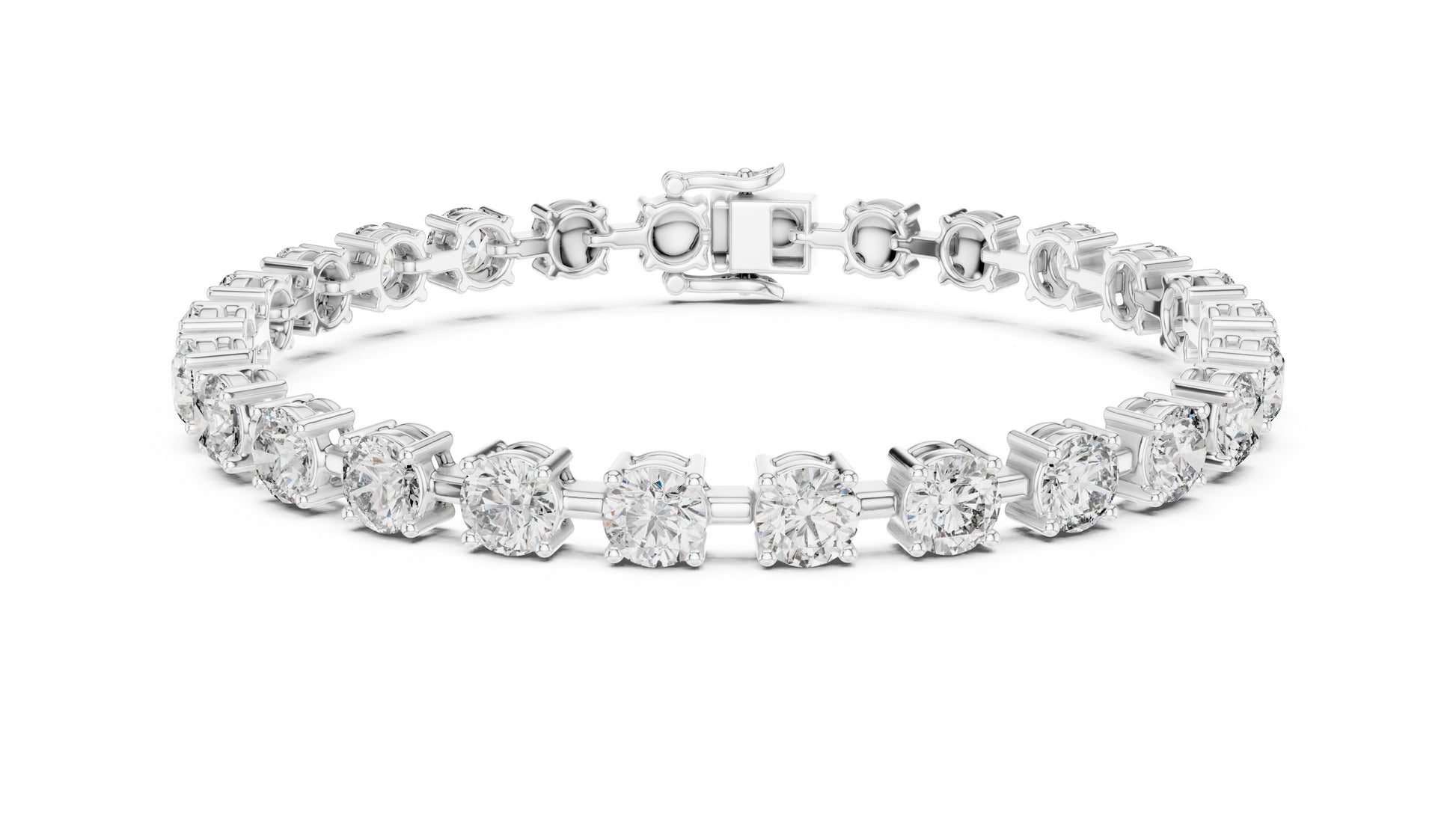 Round Tennis Lab Grown Diamond Bracelet
