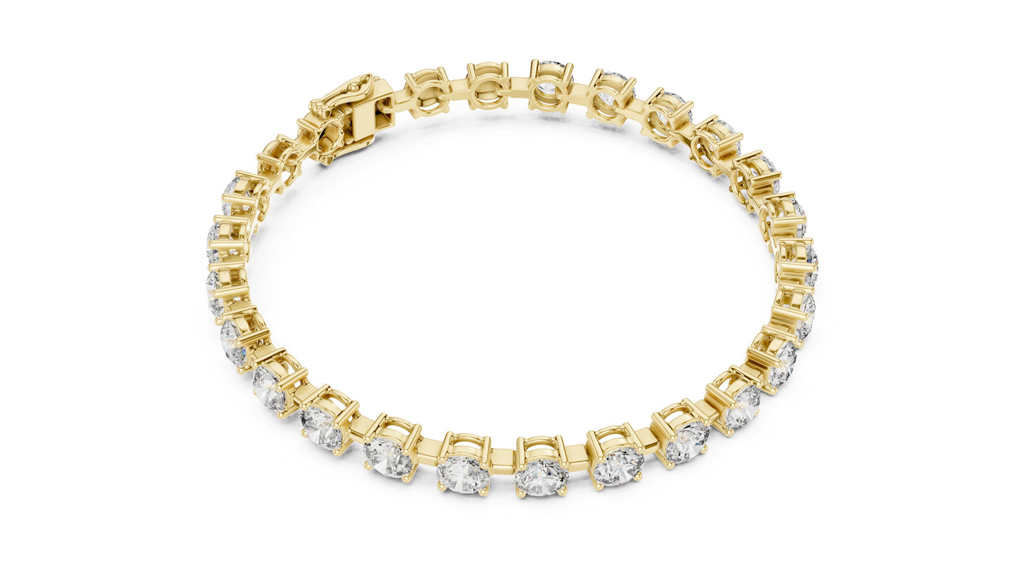 Round Tennis Lab Grown Diamond Bracelet