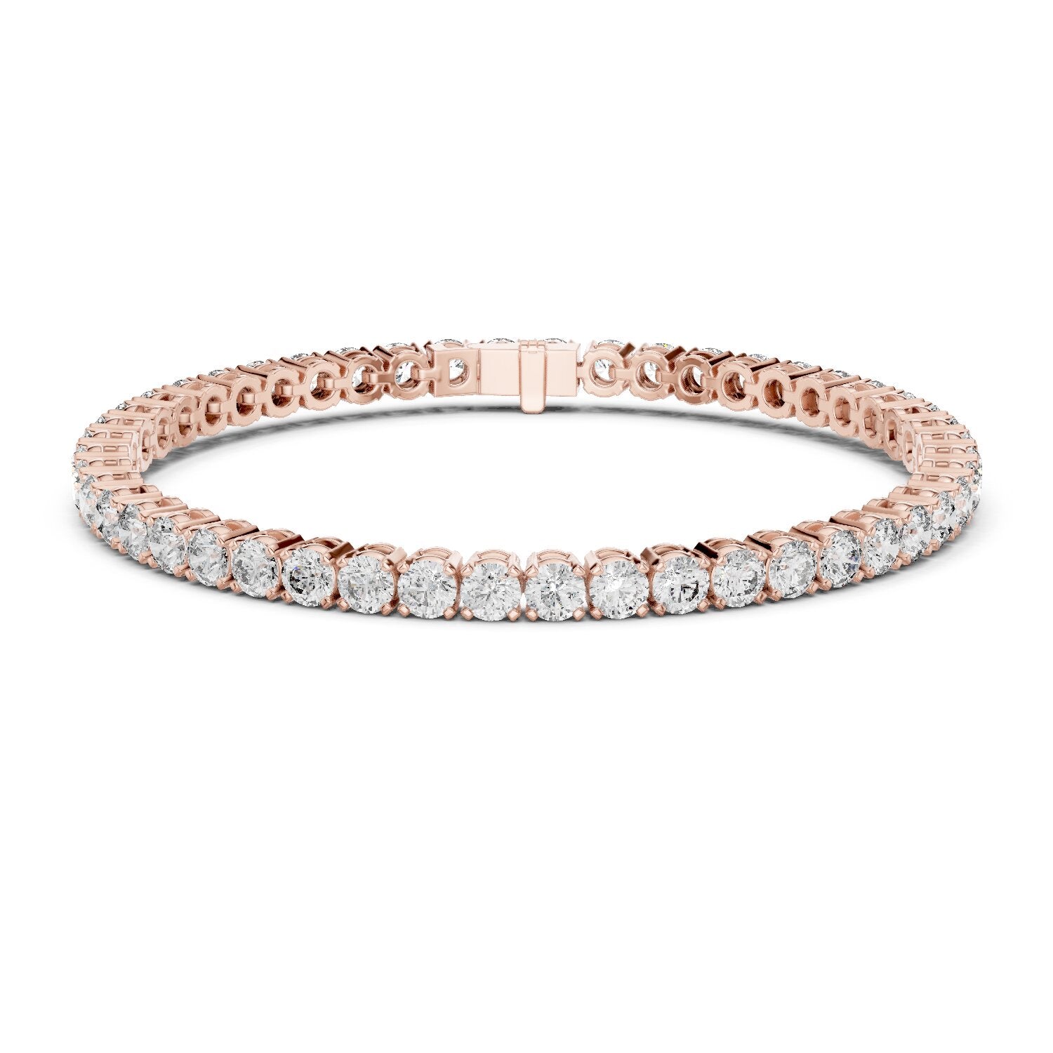 Round Tennis Lab Grown Diamond Bracelet