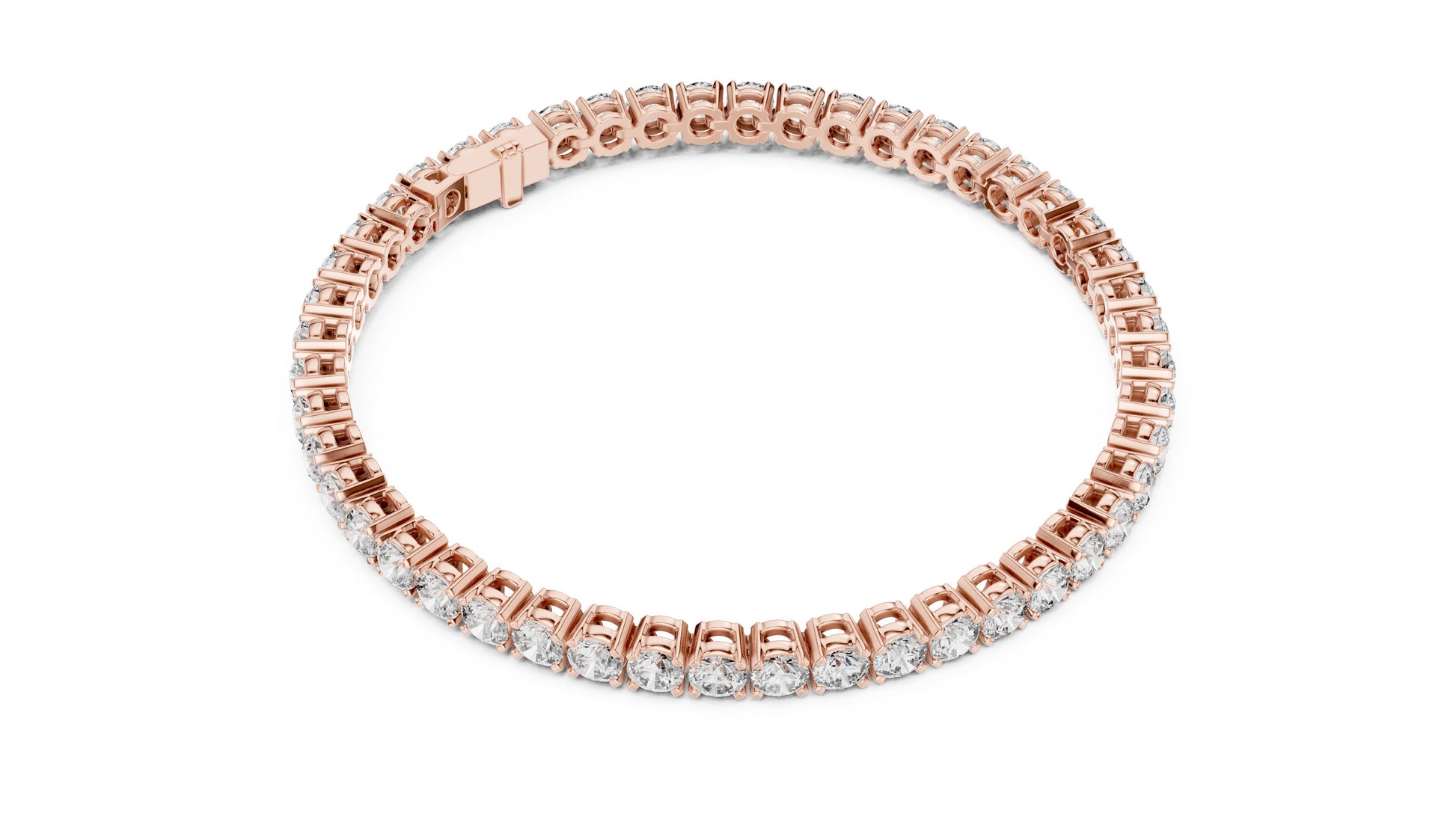 Round Tennis Lab Grown Diamond Bracelet