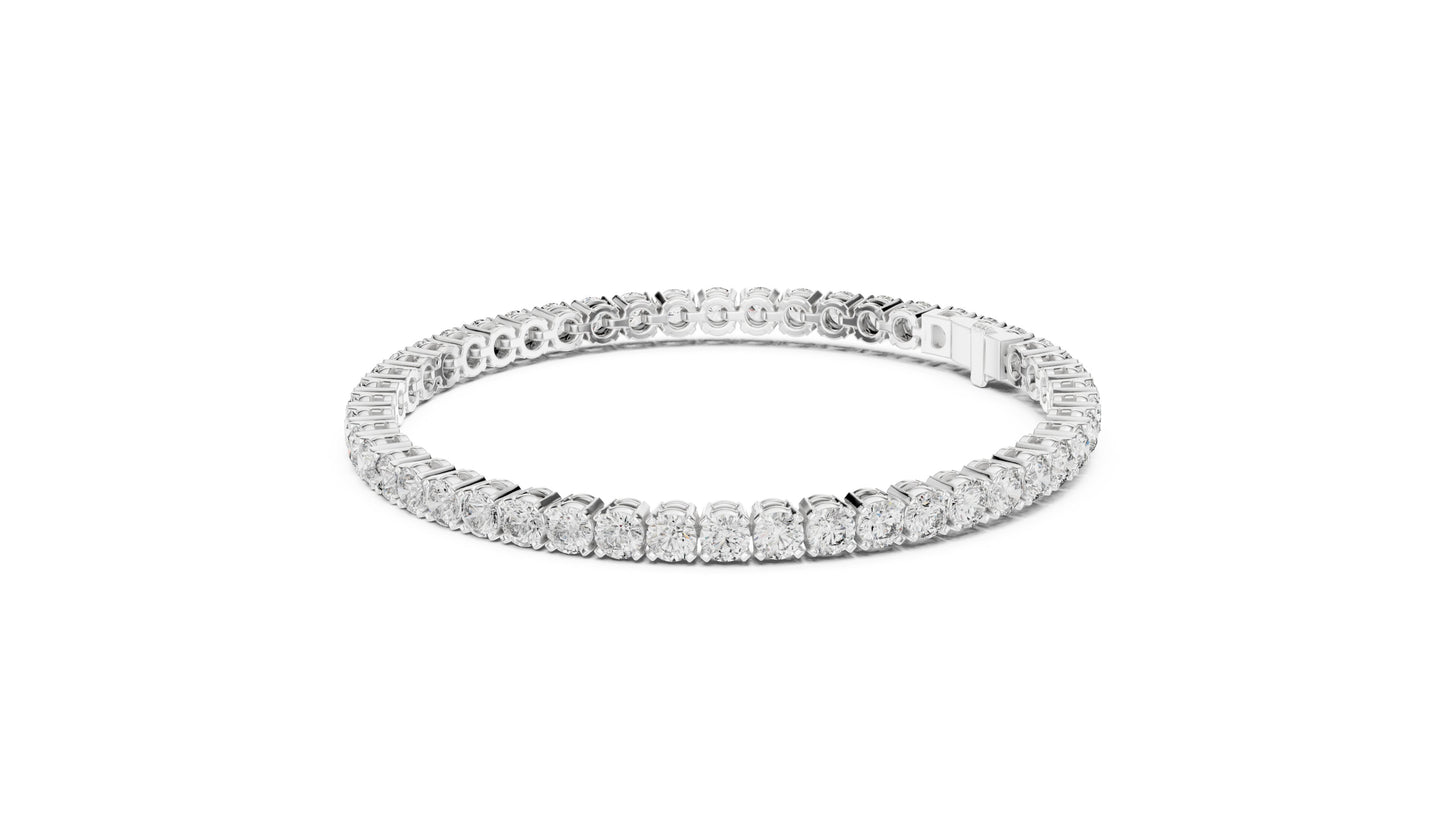 Round Tennis Lab Grown Diamond Bracelet