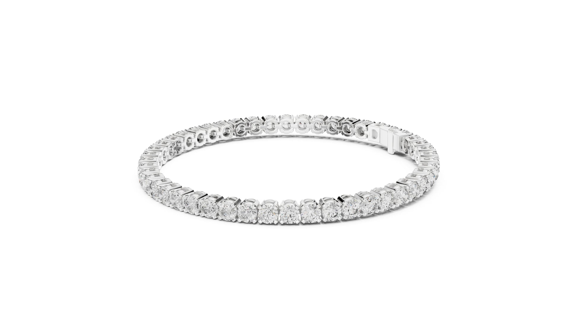 Round Tennis Lab Grown Diamond Bracelet