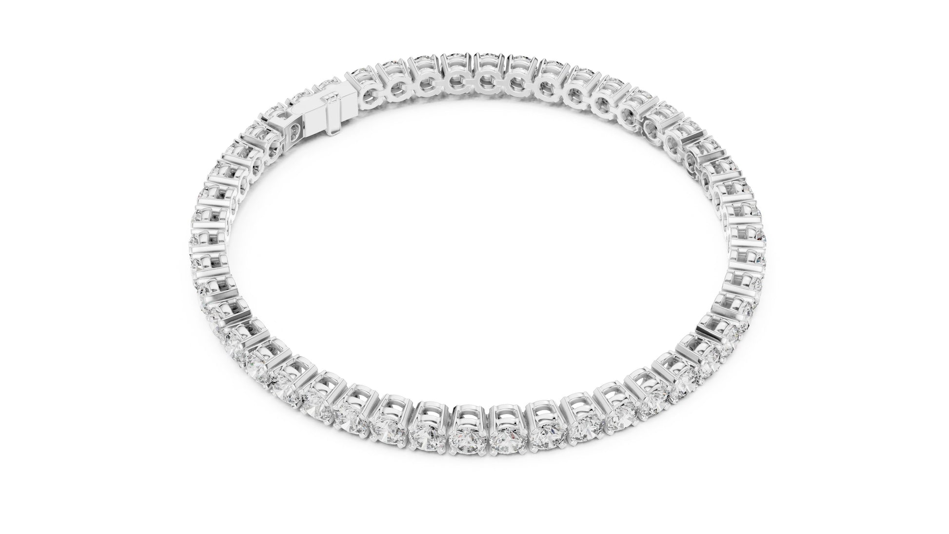 Round Tennis Lab Grown Diamond Bracelet