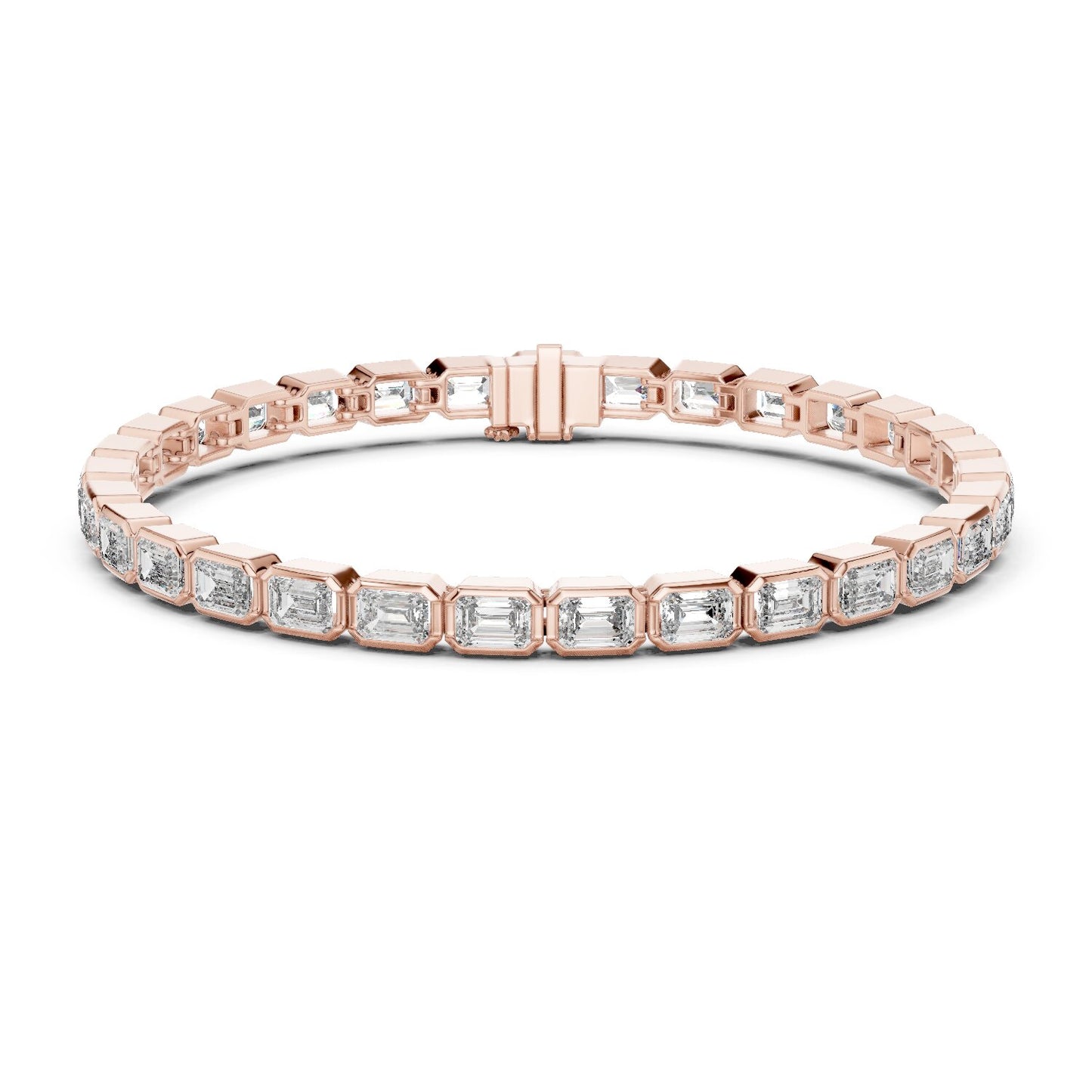 Emerald Tennis Lab Grown Diamond Bracelet