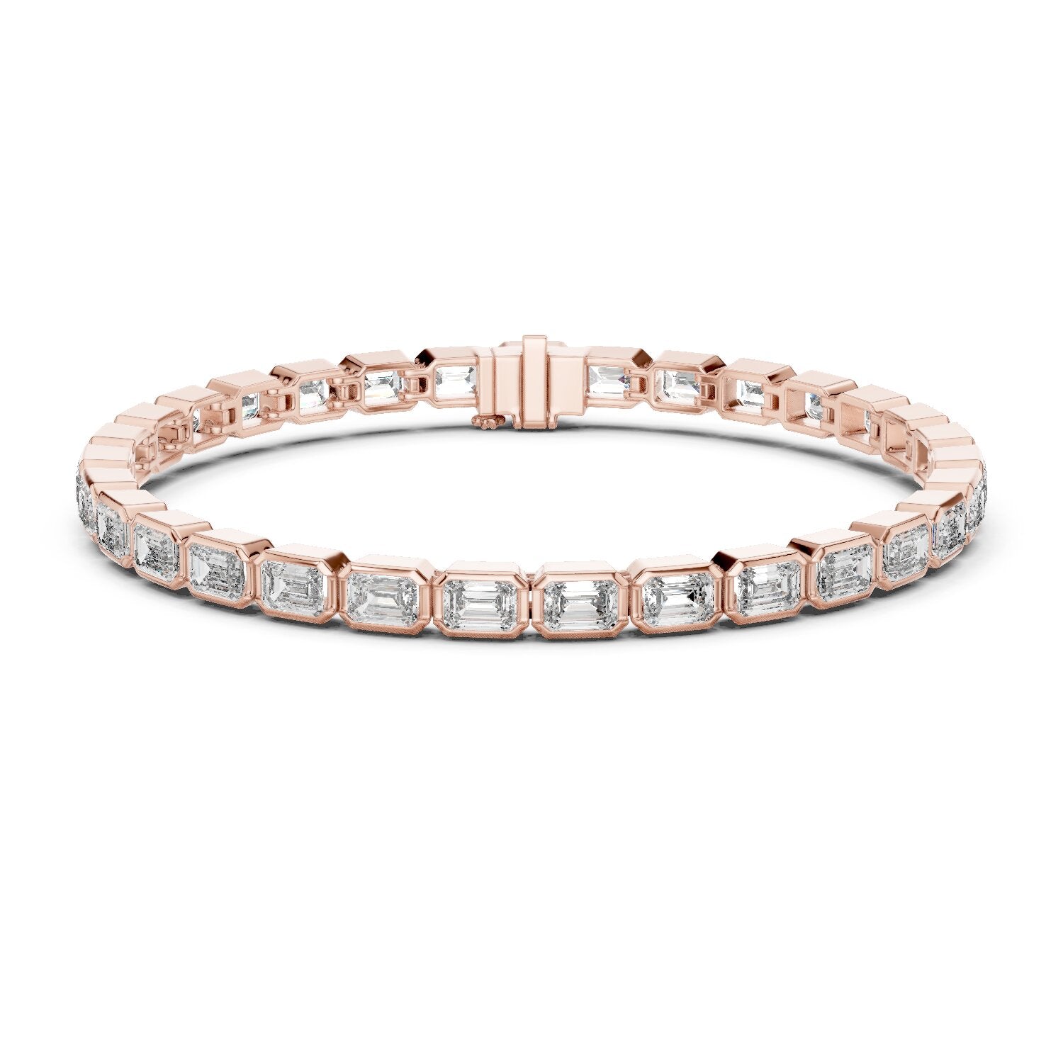 Emerald Tennis Lab Grown Diamond Bracelet