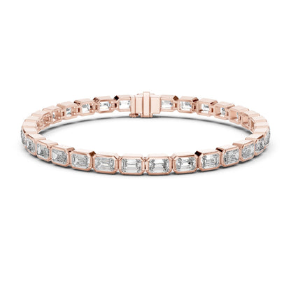 Emerald Tennis Lab Grown Diamond Bracelet