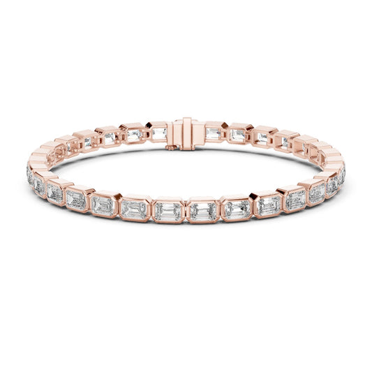 Emerald Tennis Lab Grown Diamond Bracelet