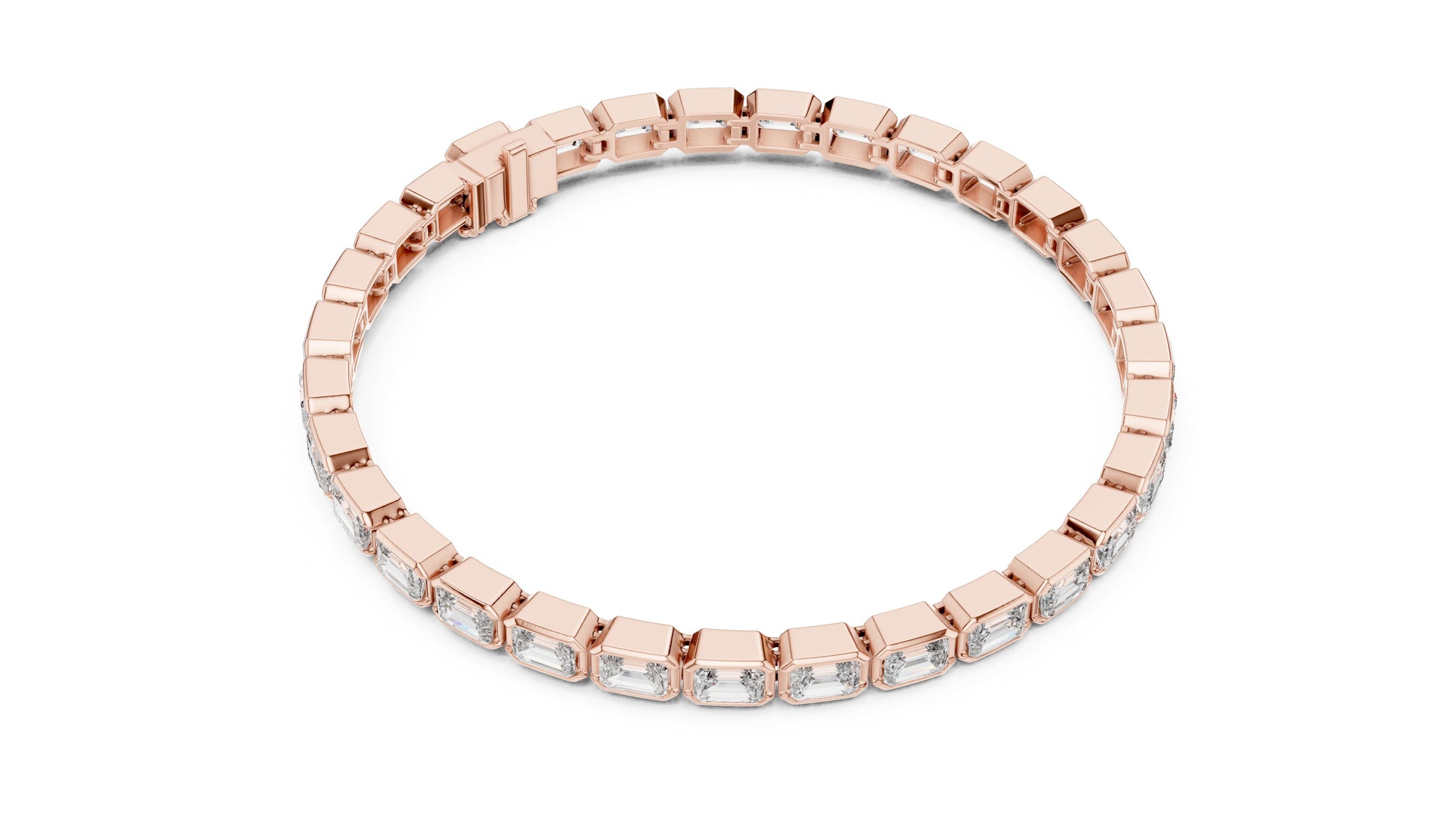 Emerald Tennis Lab Grown Diamond Bracelet
