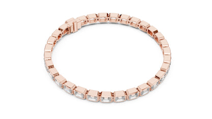 Emerald Tennis Lab Grown Diamond Bracelet