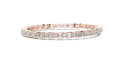 Emerald Tennis Lab Grown Diamond Bracelet