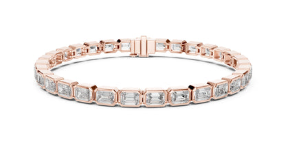 Emerald Tennis Lab Grown Diamond Bracelet