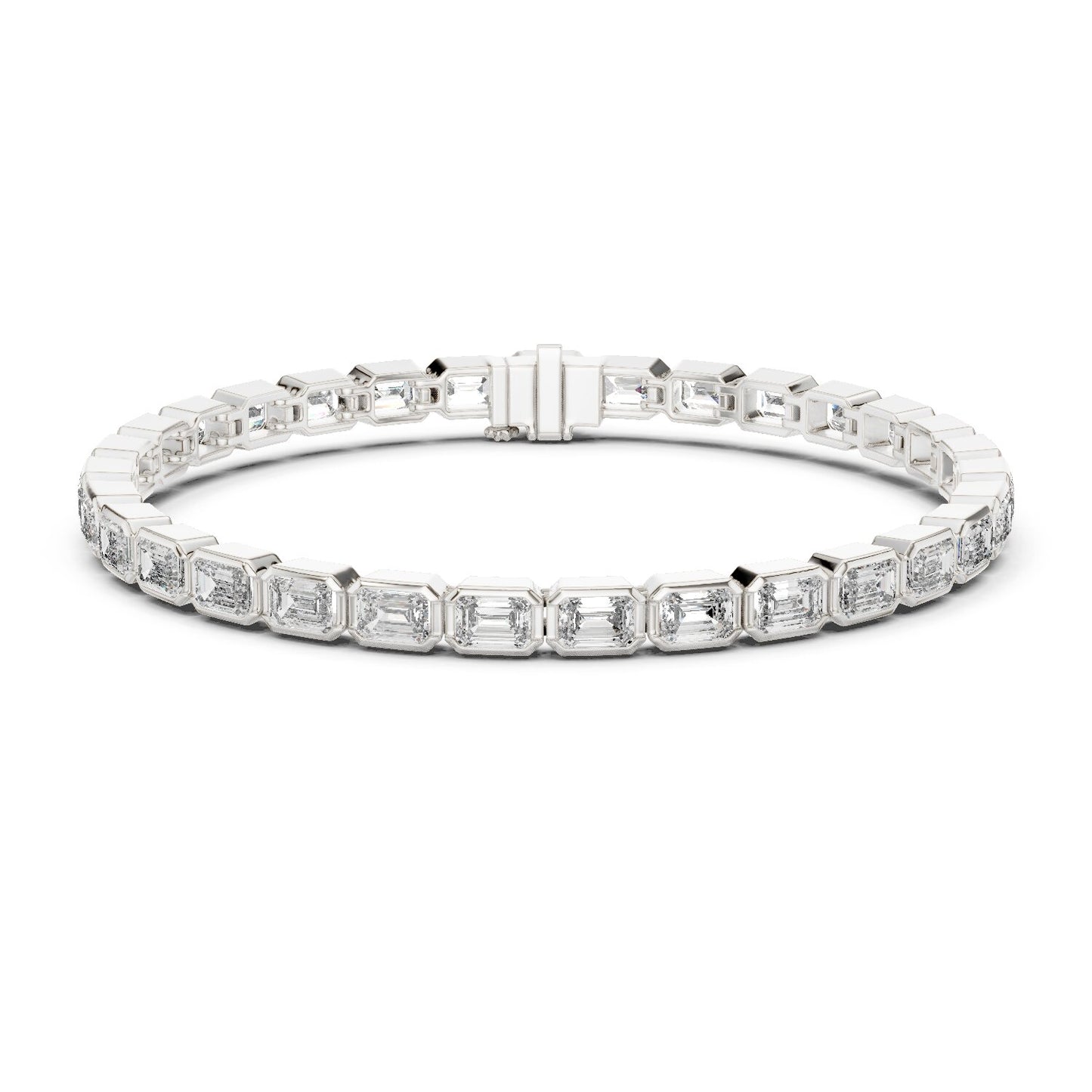 Emerald Tennis Lab Grown Diamond Bracelet