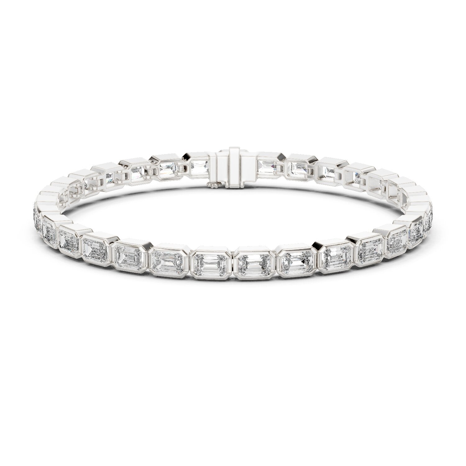 Emerald Tennis Lab Grown Diamond Bracelet