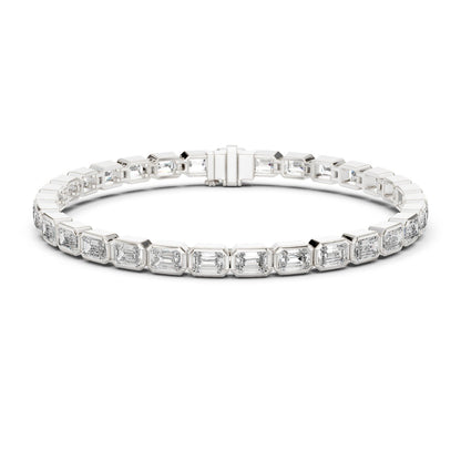 Emerald Tennis Lab Grown Diamond Bracelet