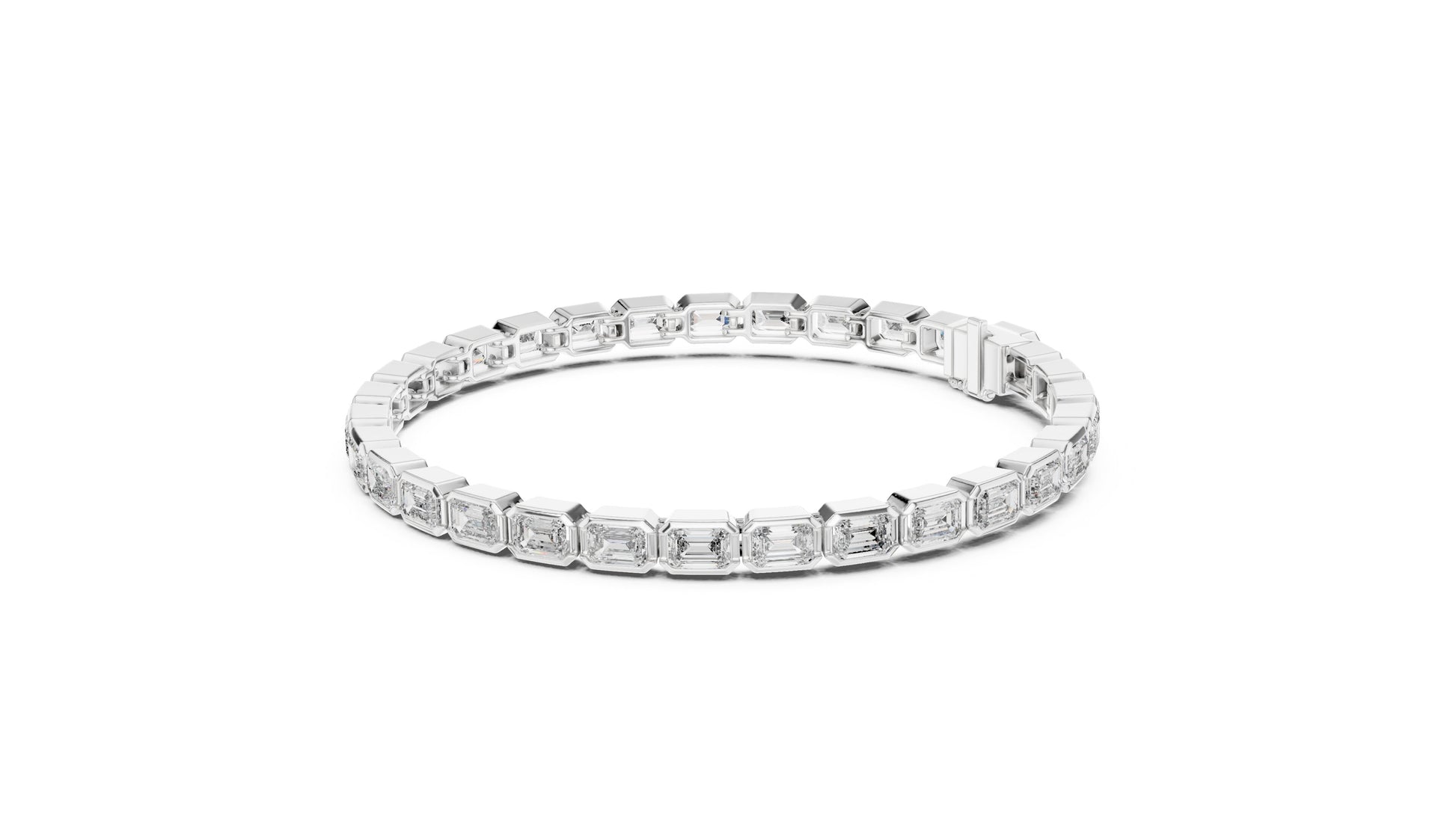 Emerald Tennis Lab Grown Diamond Bracelet