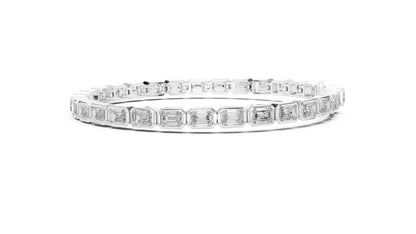 Emerald Tennis Lab Grown Diamond Bracelet