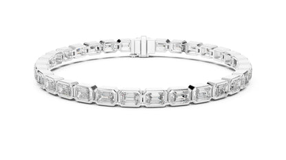 Emerald Tennis Lab Grown Diamond Bracelet