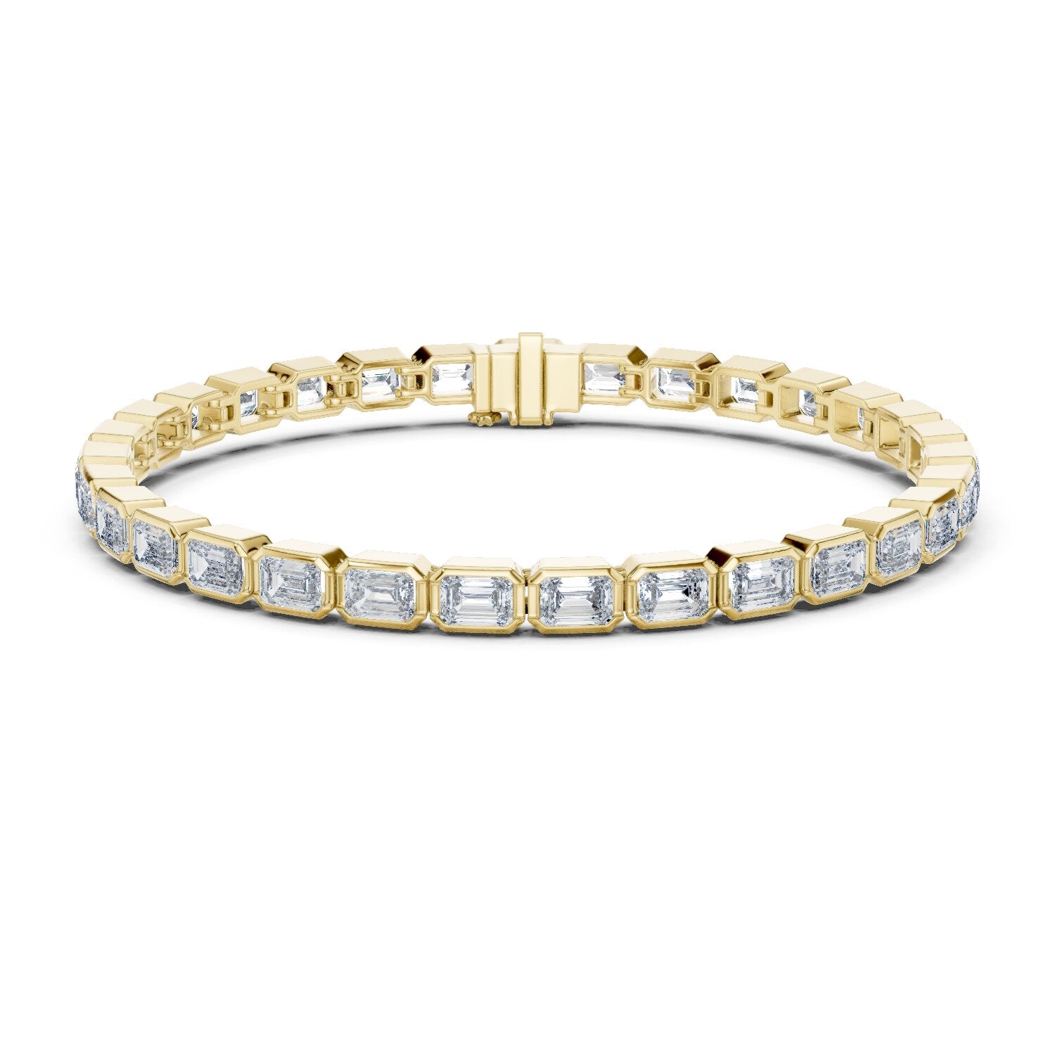 Emerald Tennis Lab Grown Diamond Bracelet