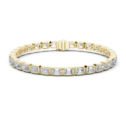 Emerald Tennis Lab Grown Diamond Bracelet