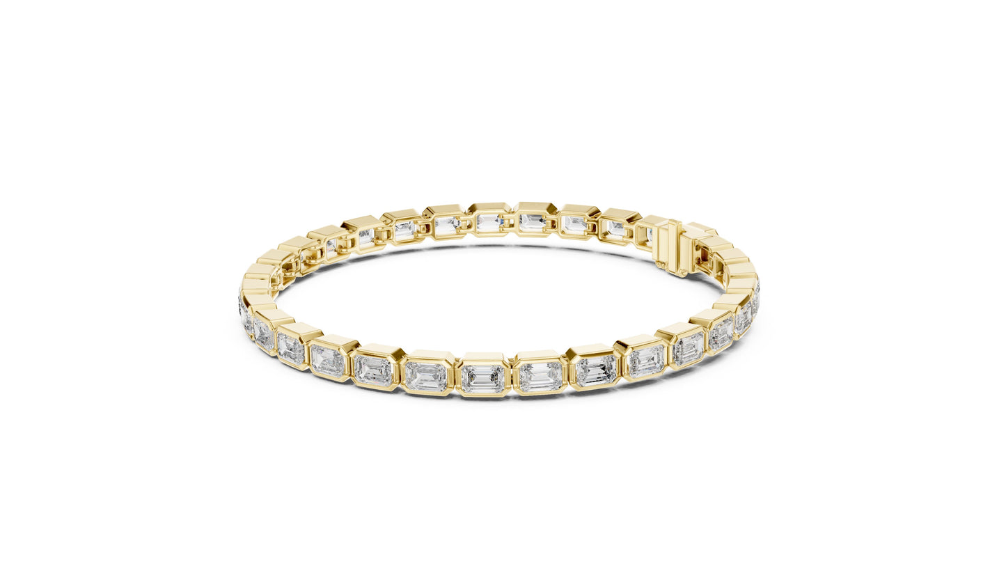Emerald Tennis Lab Grown Diamond Bracelet
