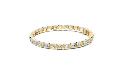 Emerald Tennis Lab Grown Diamond Bracelet