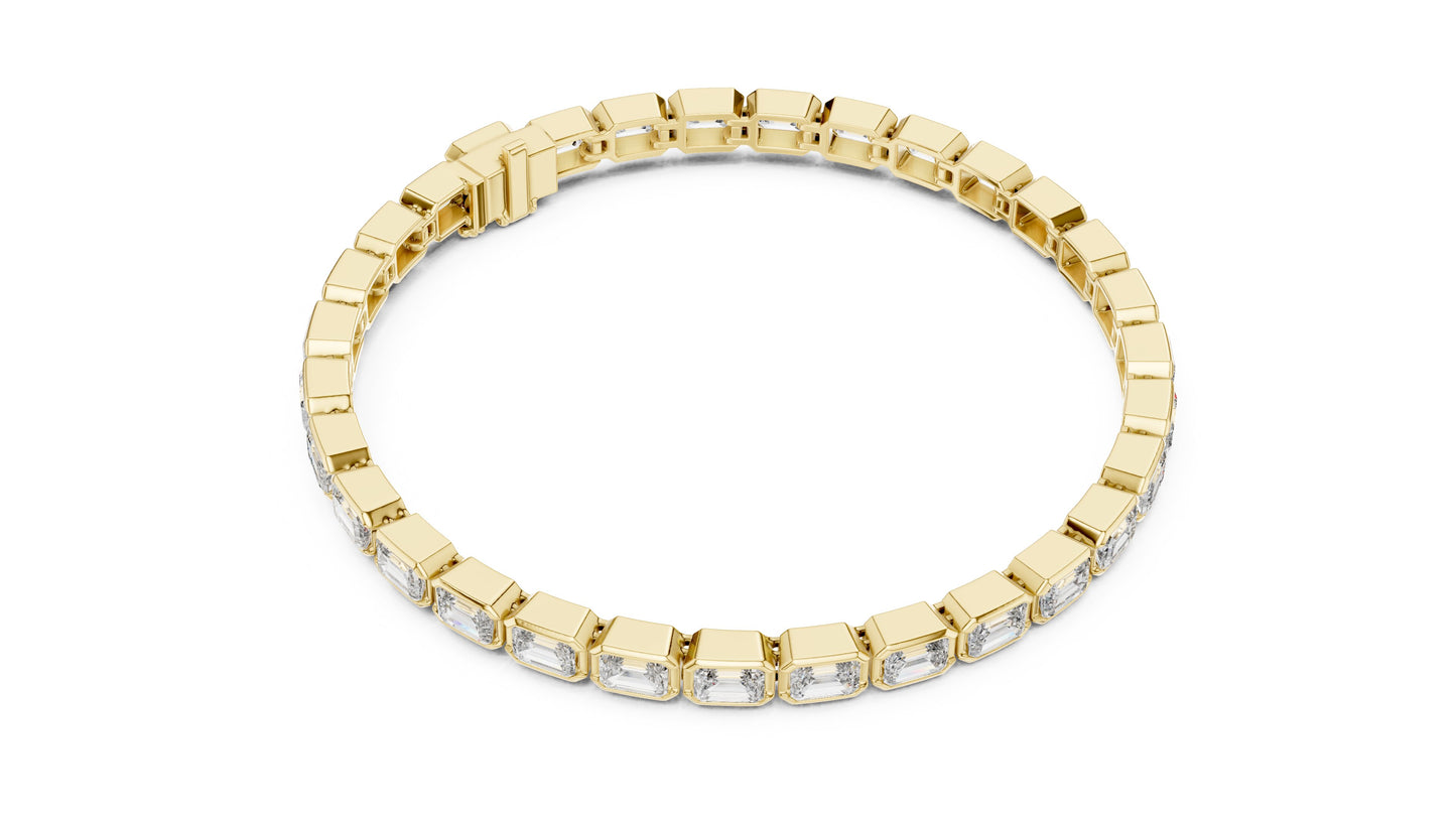 Emerald Tennis Lab Grown Diamond Bracelet
