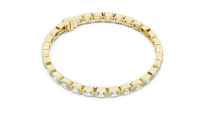 Emerald Tennis Lab Grown Diamond Bracelet
