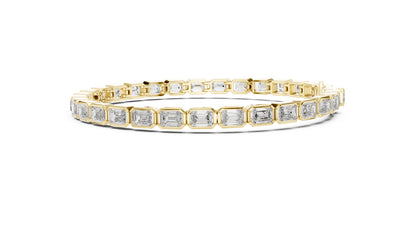 Emerald Tennis Lab Grown Diamond Bracelet