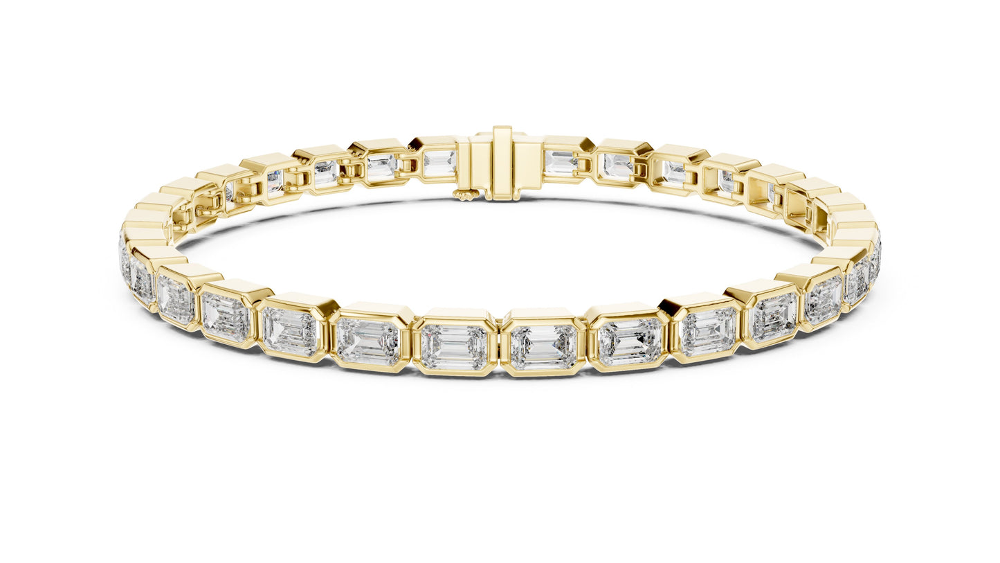 Emerald Tennis Lab Grown Diamond Bracelet