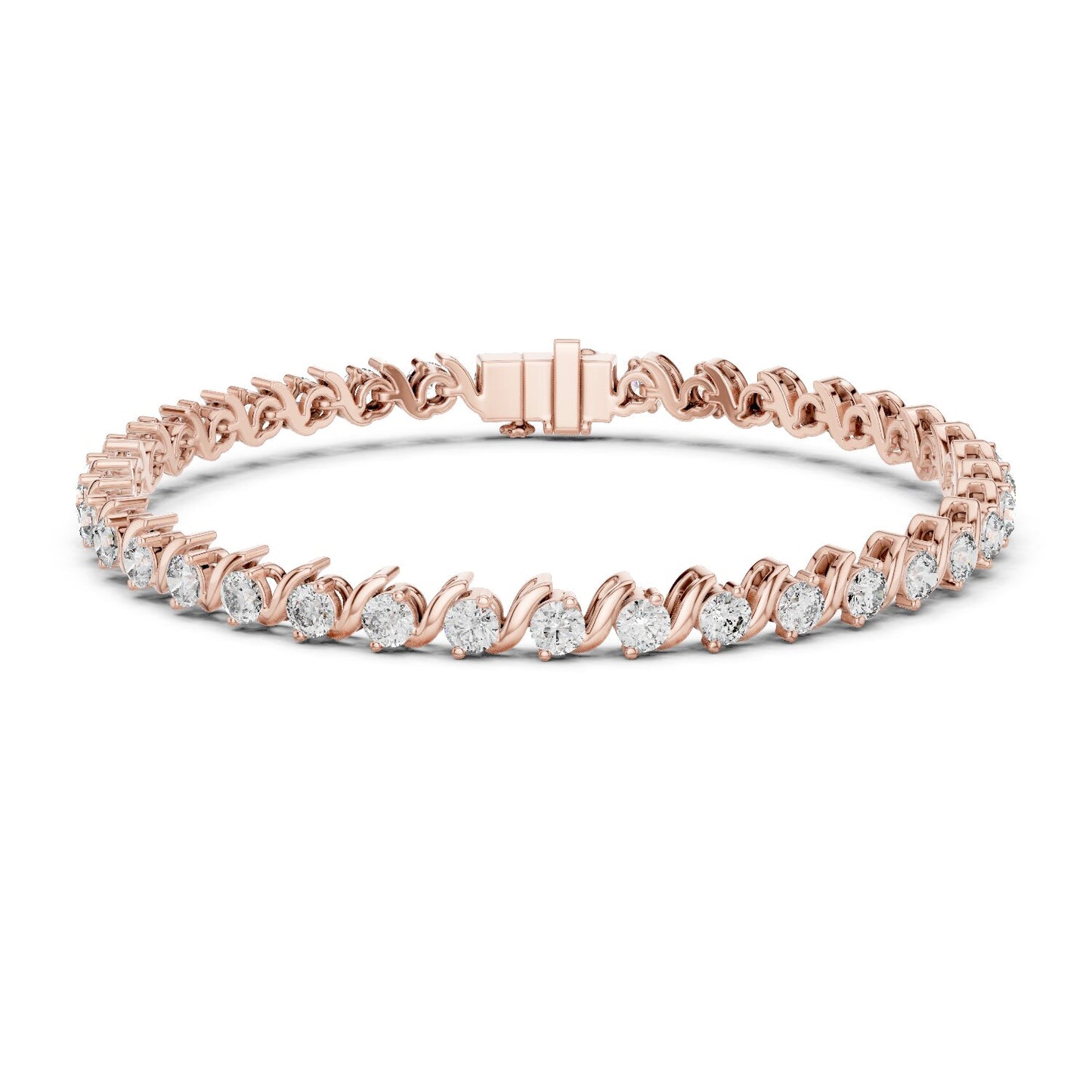 Round Tennis Lab Grown Diamond Bracelet