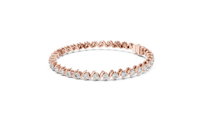 Round Tennis Lab Grown Diamond Bracelet