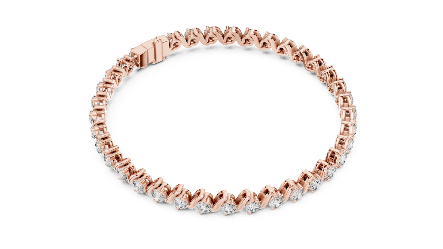 Round Tennis Lab Grown Diamond Bracelet