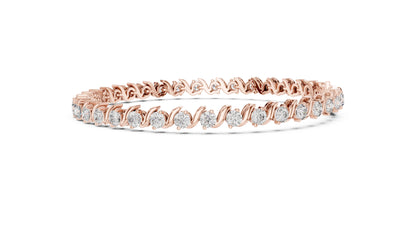 Round Tennis Lab Grown Diamond Bracelet