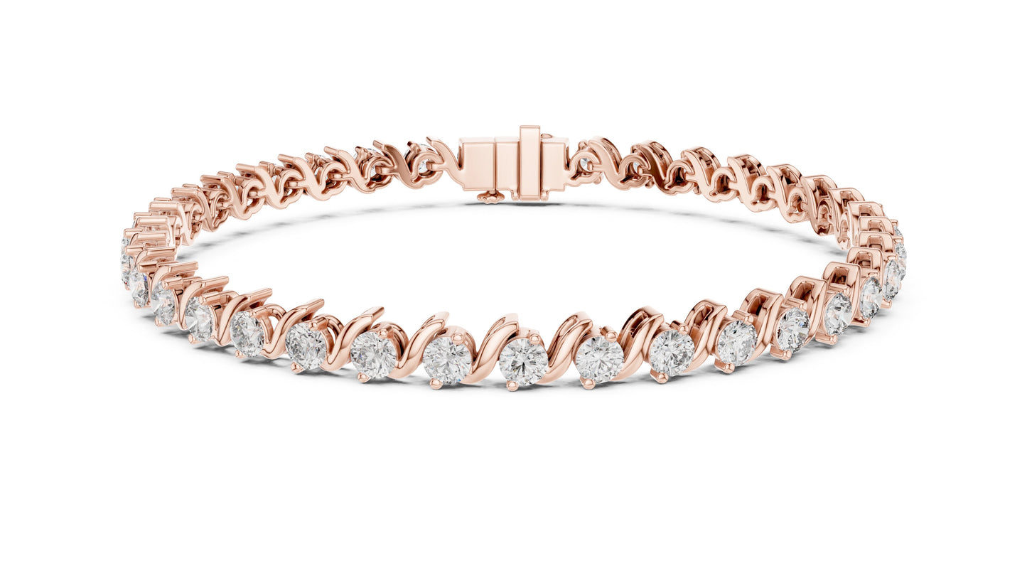 Round Tennis Lab Grown Diamond Bracelet