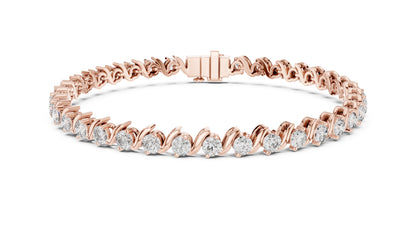 Round Tennis Lab Grown Diamond Bracelet