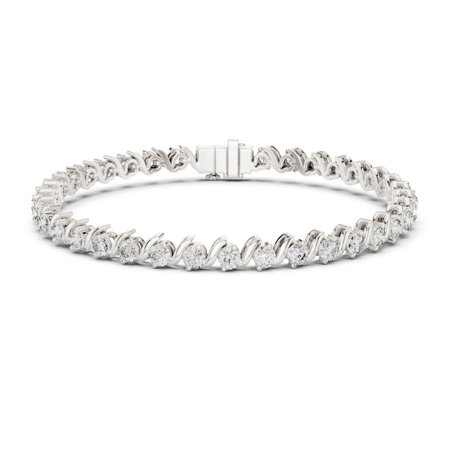 Round Tennis Lab Grown Diamond Bracelet