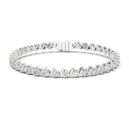 Round Tennis Lab Grown Diamond Bracelet